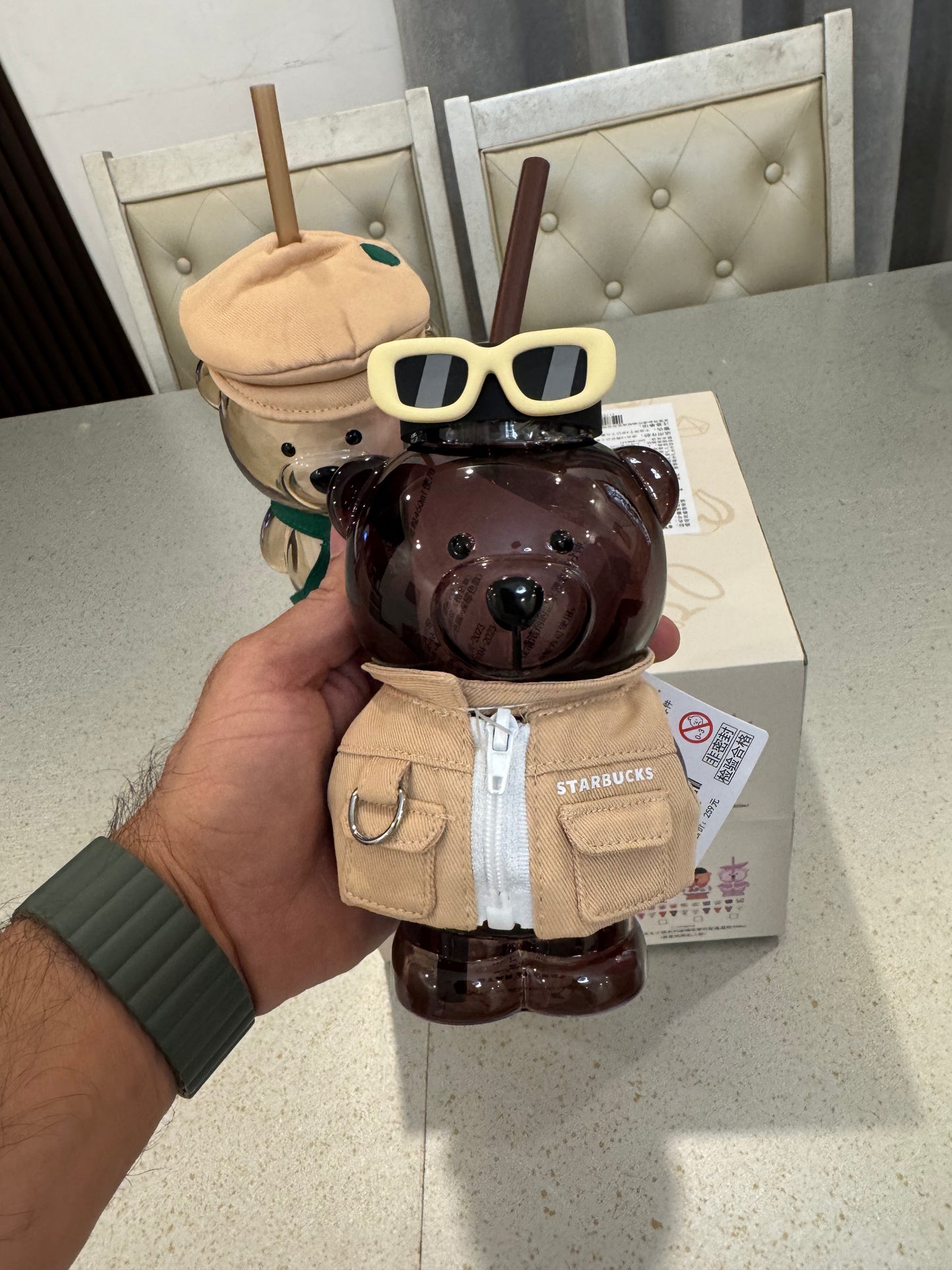 Starbucks 2026 Shanghai Exclusive Limited Bear Manager 15oz Glass Cup
