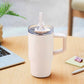 Starbucks China Female pink  sippy cup stainless steel coffee cup 615ml