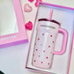 Starbucks 2026 Sparkling Confession Series Glitter Heart Print 23oz SS cup gift
