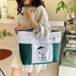 Starbucks Snoopy Tote Bag Shoulder Bag WHITE/GREEN