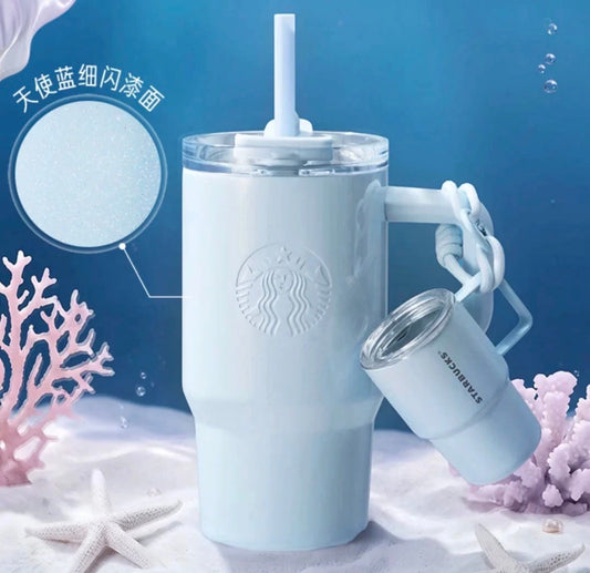 Starbucks China 2026 Underwater Fantasy 21oz SS Tumbler w/ mini Cup Pendant