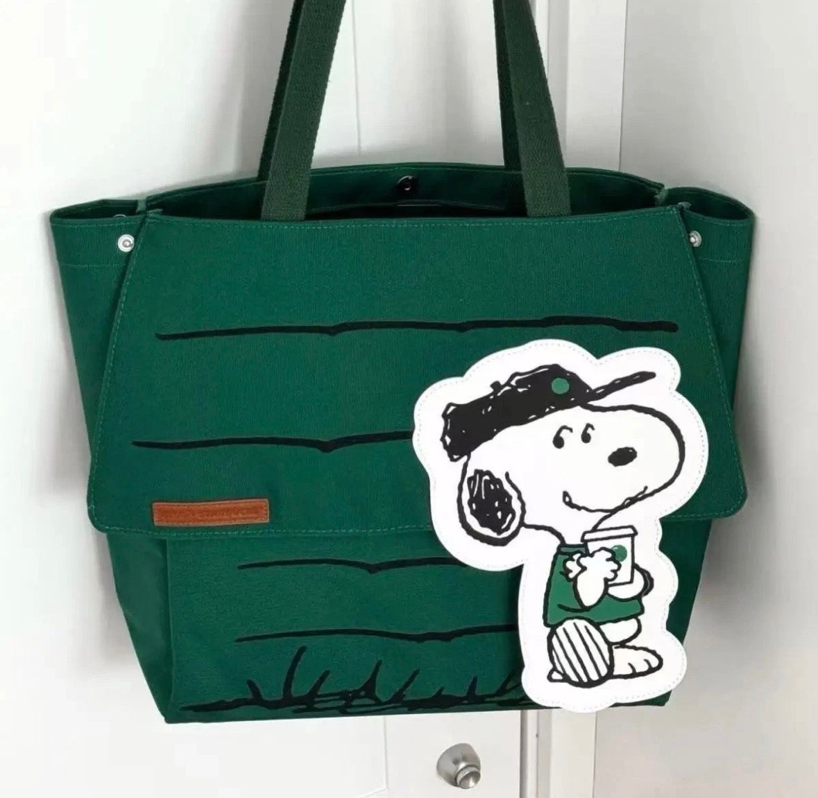 Snoopy Large Capacity Print Casual Lazy Style Small Fresh Tote Bag Girls Travel