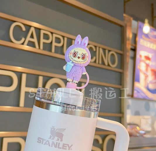 LABUBU Cute Straw Covers Cap Toppers Compatible with Stanley 30&40 oz Tumbler