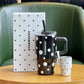 Starbucks China 2026 black with White Polka Dot 21oz SS Straw Tumbler w/ Mini Cup Charm
