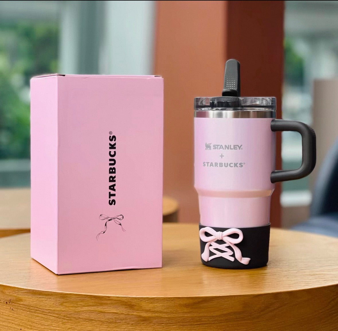 Starbucks Punk Ballet Bow 21oz Stainless Steel Car Straw Tumbler